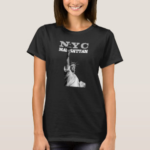 Double Sided Liberty Statue Manhattan New York T-Shirt