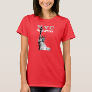 Double Sided Liberty Statue Manhattan New York T-Shirt