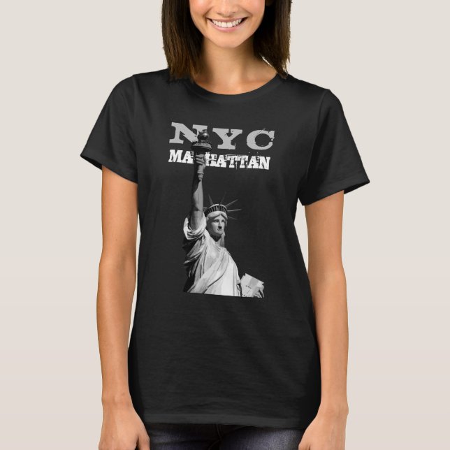 Double Sided Liberty Statue Manhattan Women's T-Shirt (Front)