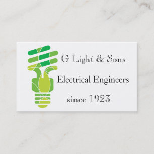 Double sided Light Bulb themed business card