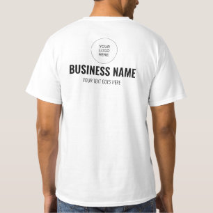 Double Sided  Logo Design Print Staff Member Mens T-Shirt