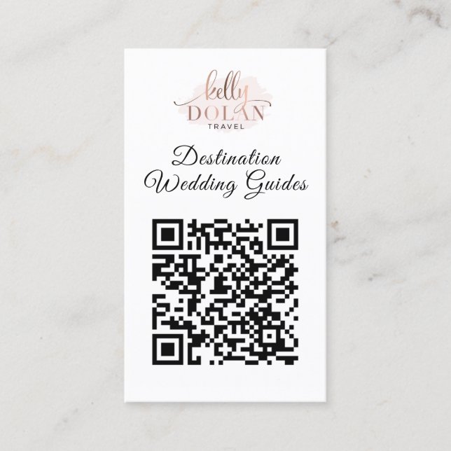 Double Sided Logo QR Code  Business Card (Front)
