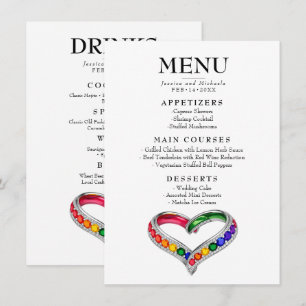 Double‑Sided Menu & Drinks Card