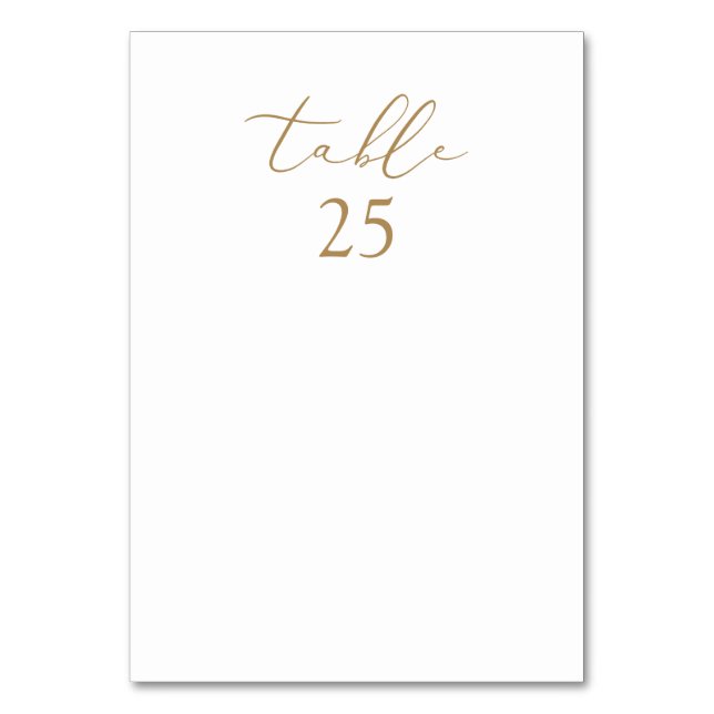 Double-sided Minimalist Individual Seating Chart Table Number (Front)