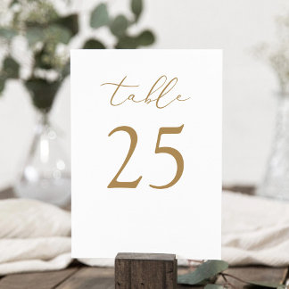 Double-sided Minimalist Modern Table Number