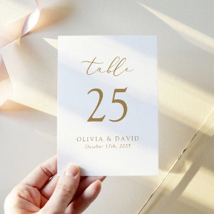 Double-sided Minimalist Modern Table Number