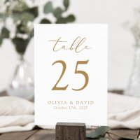 Double-sided Minimalist Modern Table Number