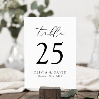 Double-sided Minimalist Modern Table Number