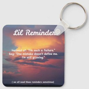 Double Sided Mistakes Make Us Human Reminder  Keychain