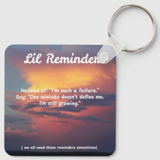 Double Sided Mistakes Make Us Human Reminder Keychain