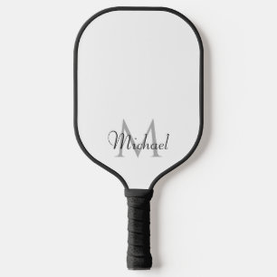 Double Sided Monogrammed Elegant Design Template Pickleball Paddle