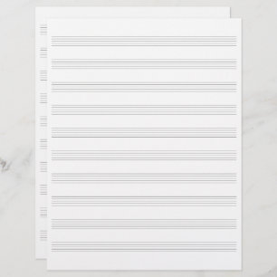 Double-Sided Music Manuscript Staff Blank Paper