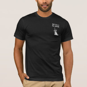 Double Sided New York Nyc Manhattan Liberty Statue T-Shirt