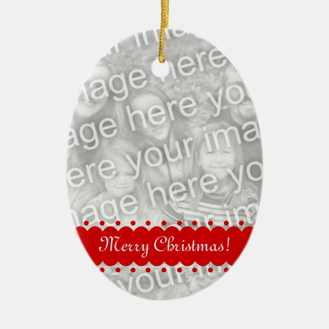 Double sided oval photo ornament for Christmas (Front)