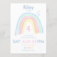 Double Sided Pastel Rainbow Birthday Party