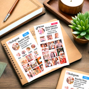 Double sided personal professional insta tiktok  business card