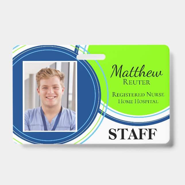 Double Sided Personalized Professional ID Badge (Front)
