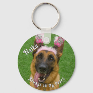 Double-Sided Pet Photo Memorial Keychain