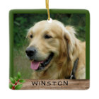 Double Sided Pet Photos Names Ceramic Ornament