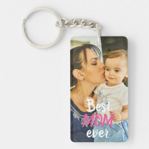 Double sided. Photo. Best MOM ever. Keychain