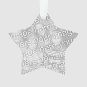 Double sided photo ornament   Star shape design