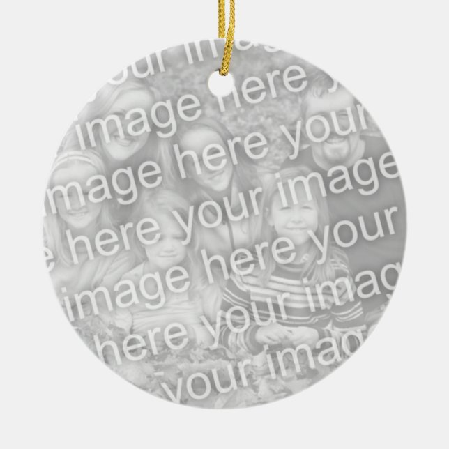 Double sided photo ornament with two custom images (Front)