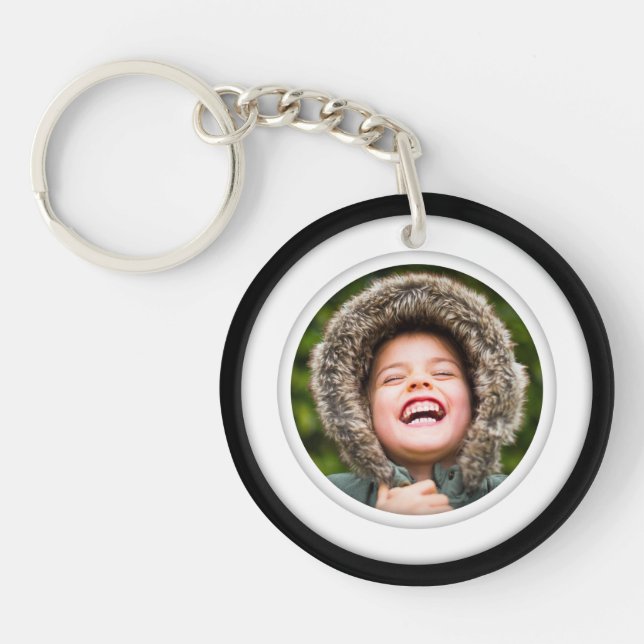 Double Sided Photo Template Circle Acrylic Keychain (Front)