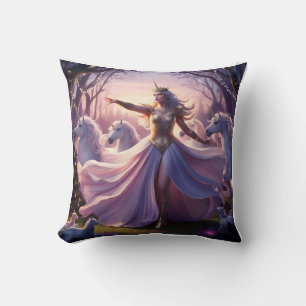 Double-Sided Pillow: Ethereal Multi-Toned Unicorn  Throw Pillow