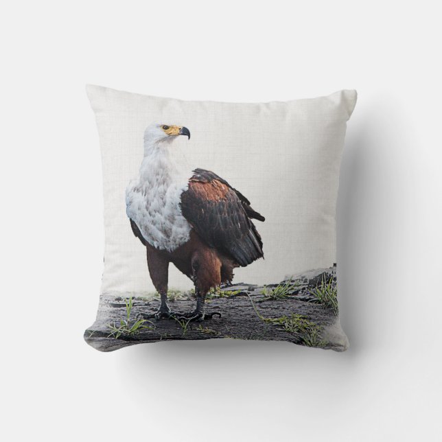Double sided pillow fish eagle and hearts (Front)