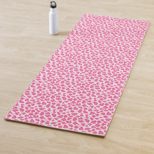 Double Sided: Pink Leopard and Pink Zebra Print Yoga Mat