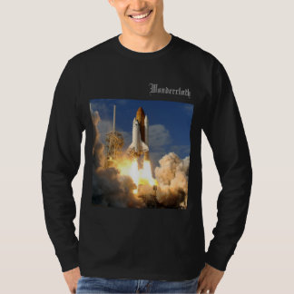 Double Sided Print Mens Black Nasa T-Shirt