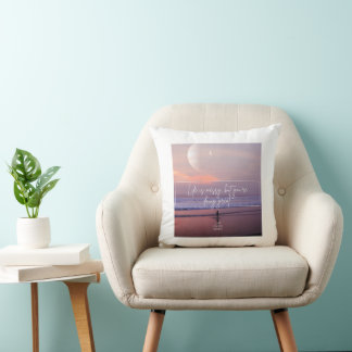 Double-sided print throw pillow