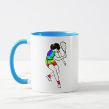 Double Sided Retro Women's Racquetball Player