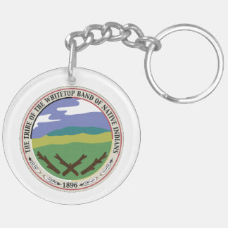 Double Sided Round Whitetop Seal Keychain