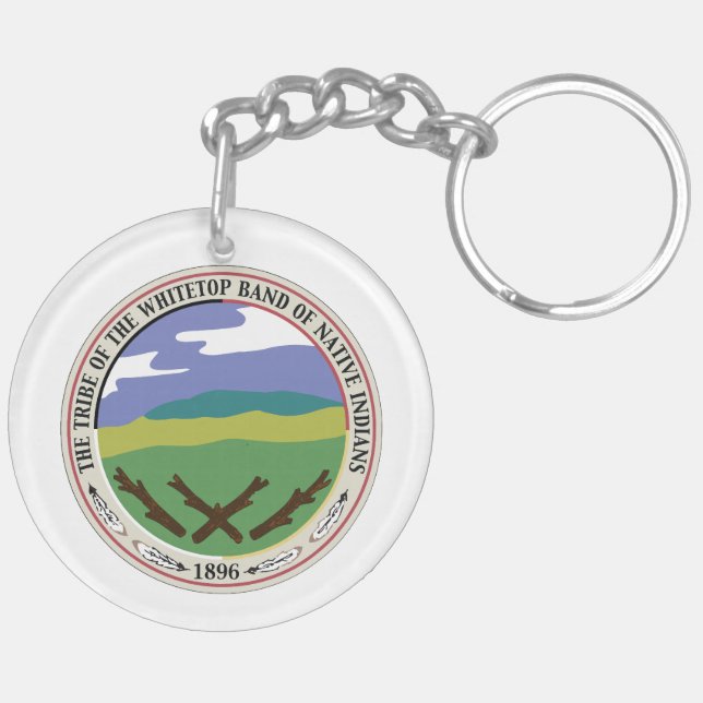 Double Sided Round Whitetop Seal Keychain (Back Right)