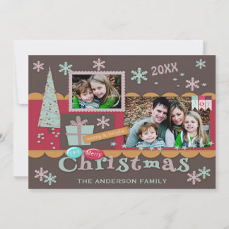 Double Sided Scrapbooking Christmas Photo Card