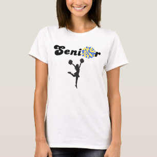Double Sided Senior Cheerleader Blue & Yellow T-Shirt