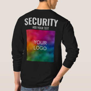 Double Sided Template Modern Mens Security T-Shirt