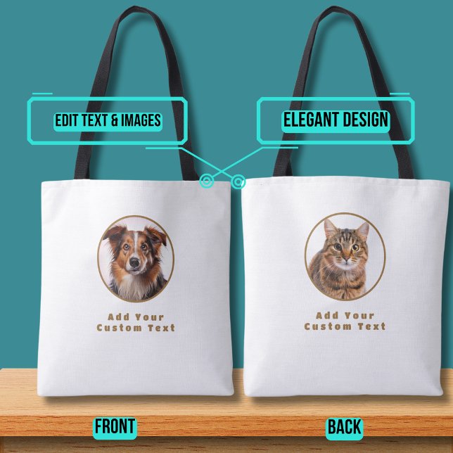 Double Sided Tote Bag with Pet Photo (Please enjoy our design and see the others in the collection.)