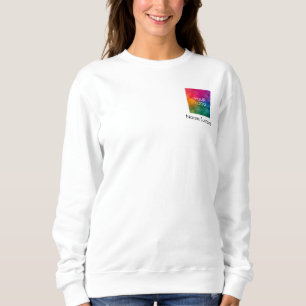 Double Sided Your Business Logo Here Women's Basic Sweatshirt