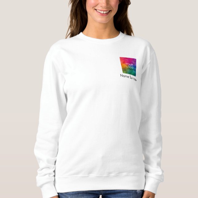 Double Sided Your Business Logo Here Women's Basic Sweatshirt (Front)