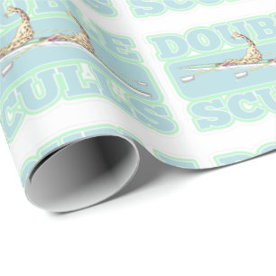 Double skulls rowing wrapping paper
