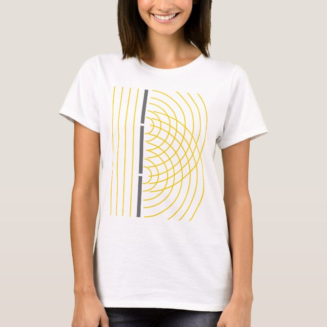 Double Slit Light Wave Particle Science Experiment T-Shirt (Front)