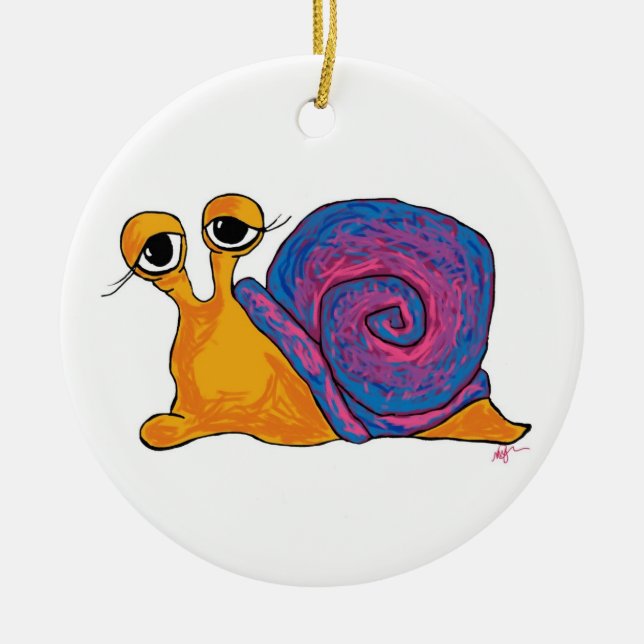 Double Snail Round Ornament (Front)