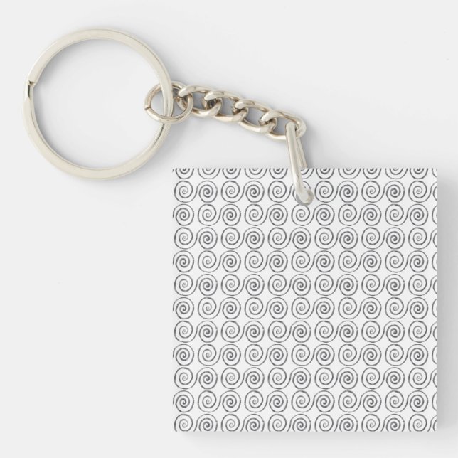 Double Spiral Celtic Pattern Keychain (Front)