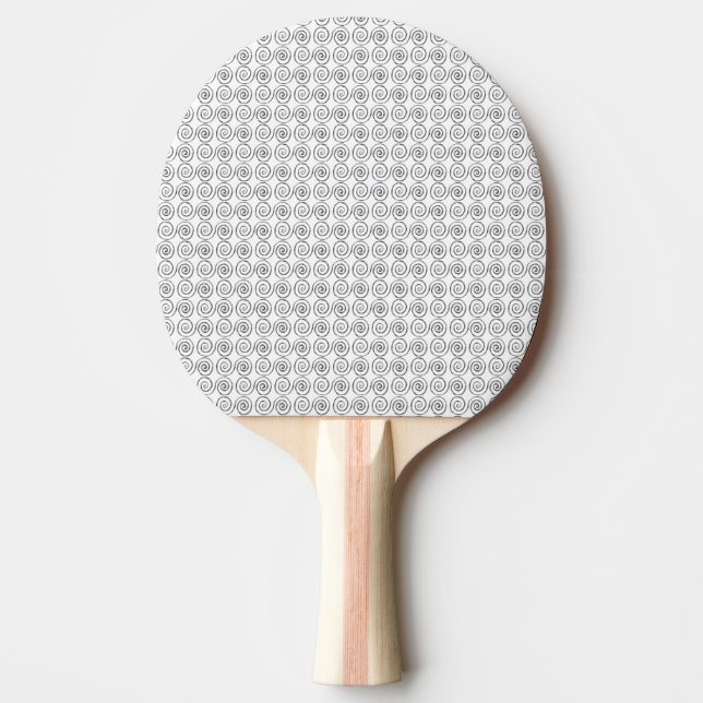Double Spiral Celtic Pattern Ping Pong Paddle (Front)