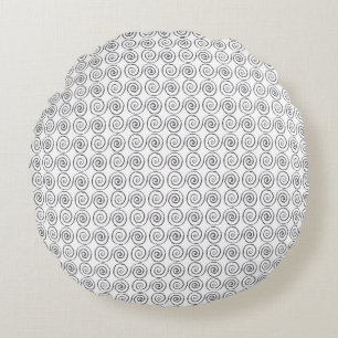 Double Spiral Celtic Pattern Round Pillow