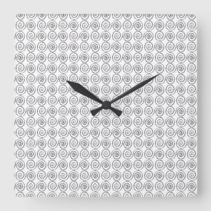 Double Spiral Celtic Pattern Square Wall Clock