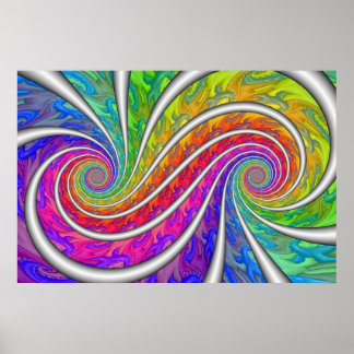 Double Spiral Poster