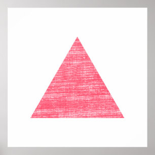 Double Stamped Pink Triangle Poster